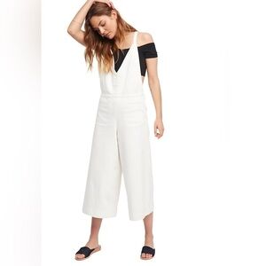 Free People Great Reflections Denim One Piece Jumpsuit Size 6 NEW